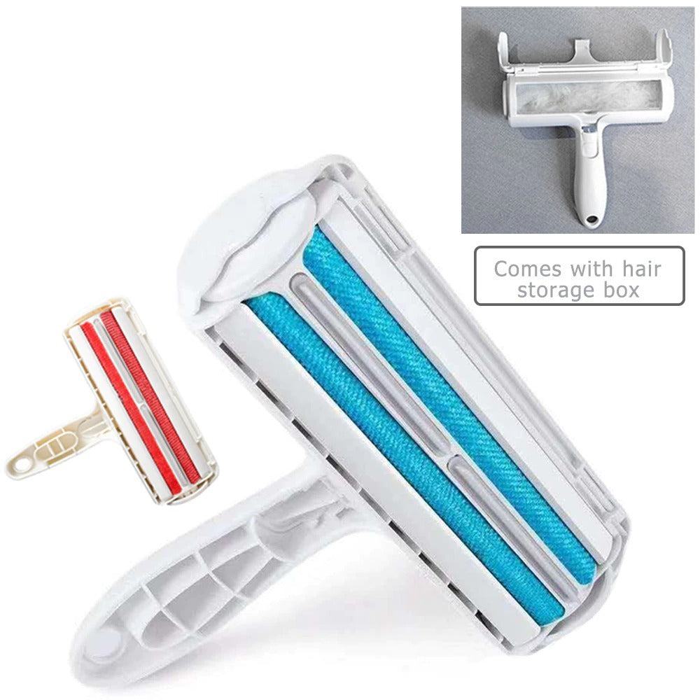 Pet Hair Roller Remover Lint Brush 2-Way Dog Cat Comb Tool Convenient